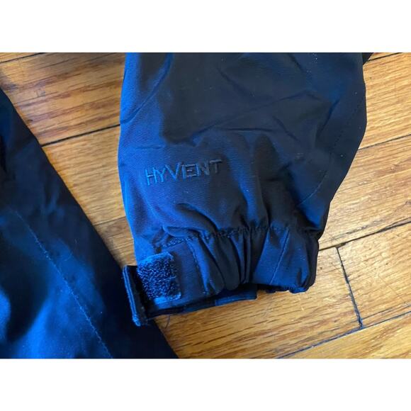 North Face Jacket Womens L Black HyVent Detach Hood Waterproof Rain Outdoor Coat - Picture 6 of 16